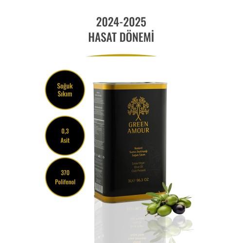 Naturel Soğuk Sıkım Sızma Zeytinyağı (3 litre) Green Amour