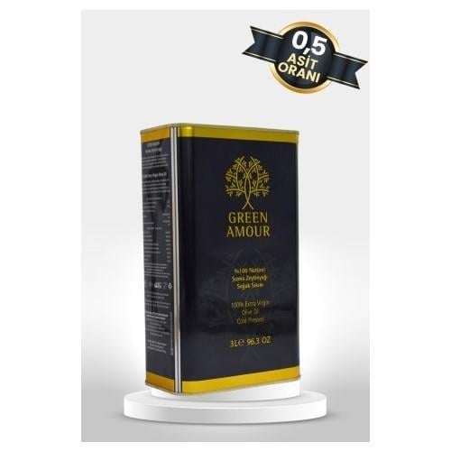 Naturel Soğuk Sıkım Sızma Zeytinyağı (3 litre) Green Amour