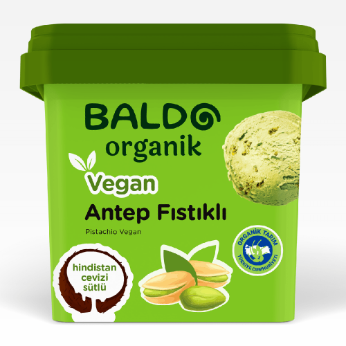 Organik Antep Fıstıklı Vegan Dondurma (400 gr) Baldo