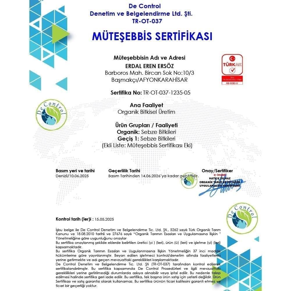 Organik Arjantin Turp (500 gr) Ersöz Bahçesi - Afyon