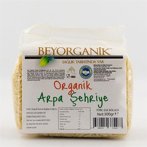 Organik Arpa Şehriye (300 gr) Beyorganik