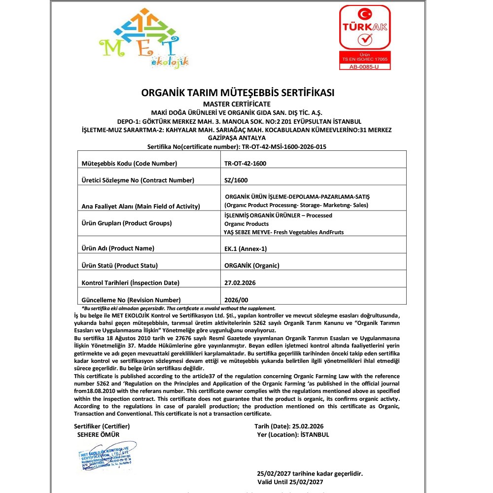 Organik Avokado (adet) Organicasa
