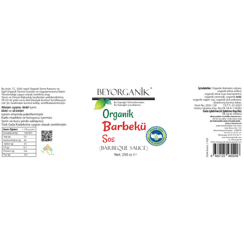 Organik Barbekü Sos (300 gr) Beyorganik