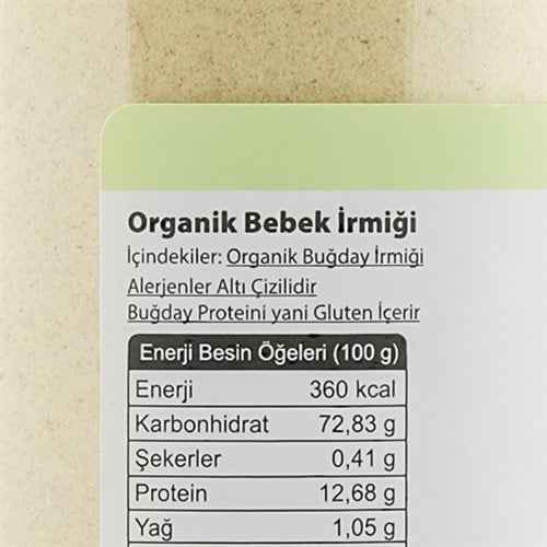 Organik Bebek İrmiği (330 gr) OG