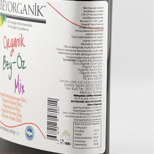 Organik Bey-Öz Mix (260 gr) Beyorganik