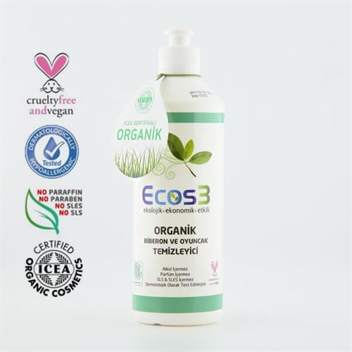 Organik Biberon ve Oyuncak Temizleyici (500 ml) Ecos3