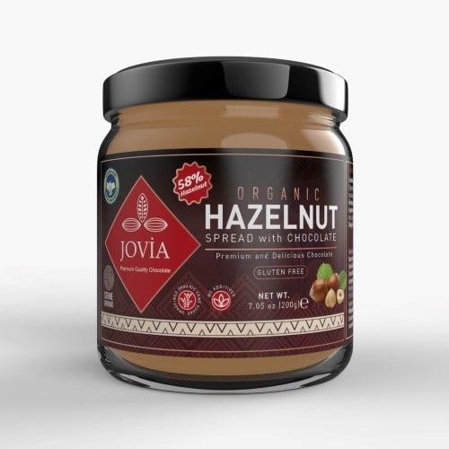 Organik Çikolatalı Fındık Kreması %58 Fındıklı (200 gr) Jovia
