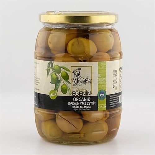 Organik Çizik Yeşil Zeytin (420 gr) Egenin