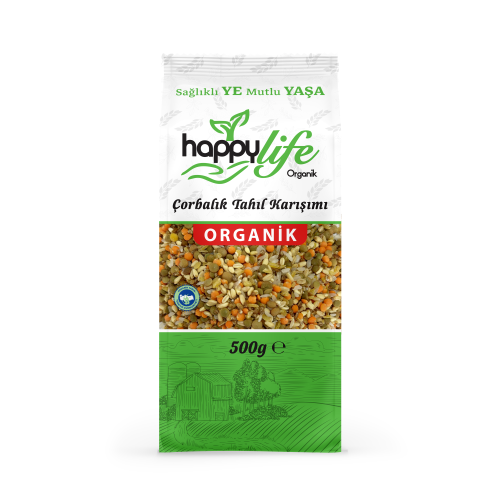 Organik Çorbalık Tahıl Karışımı (500 gr) Happy Life