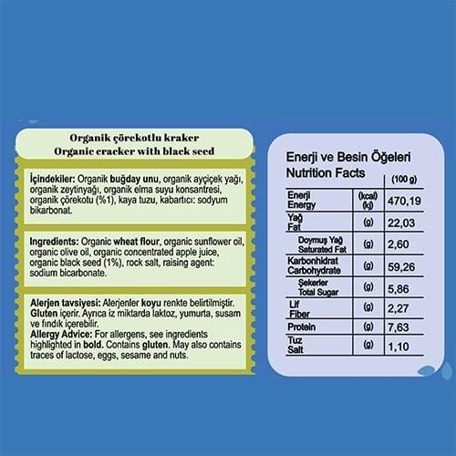 Organik Çörekotlu Kraker (60 gr) Monn Bio