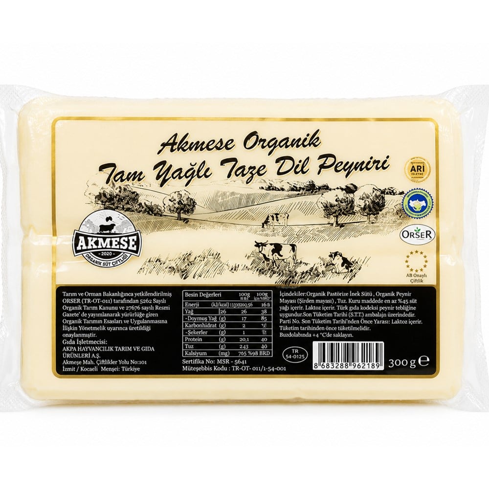 Organik Dil Peyniri (300 gr) Akmeşe