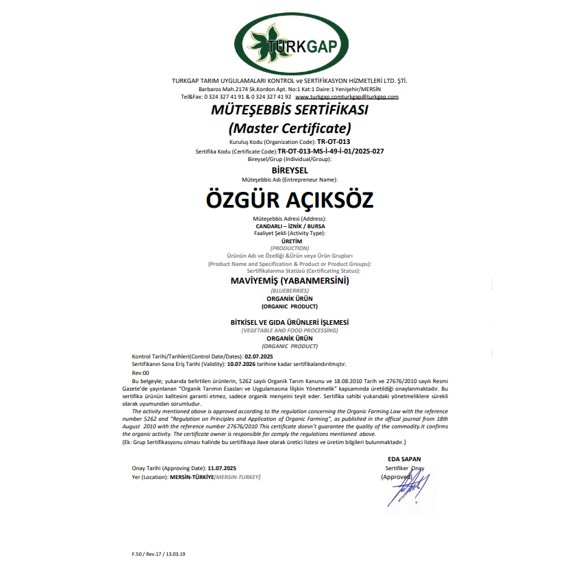 Organik Erik Marmelatı (260 gr) Berva