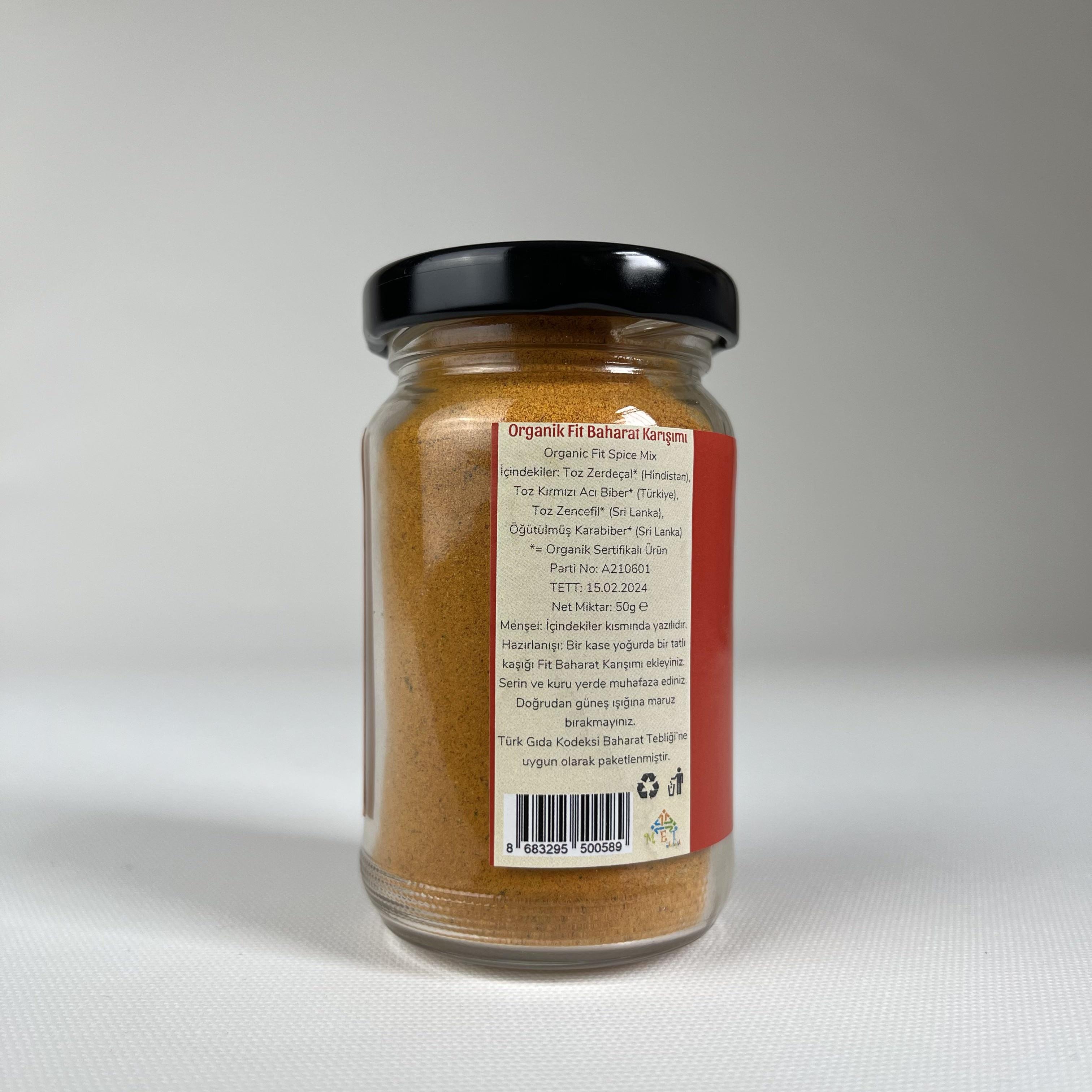 Organik Fit Baharat Karışımı (50 gr) Doğal BiMarket