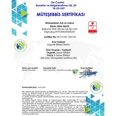 Organik Frenk Maydanoz (demet) Ersöz Bahçesi – Afyon