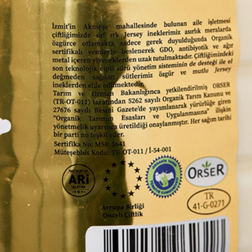 Organik Gold Günlük Jersey İnek Sütü (3 Litre Pet Şişe) Akmeşe