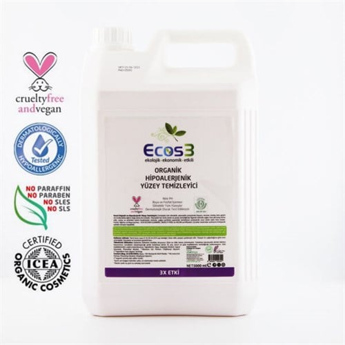 Organik & Hipoalerjenik Yüzey Temizleyici (5000 ml) Ecos3