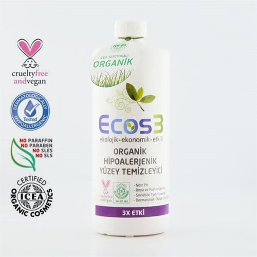 Organik & Hipoalerjenik Yüzey Temizleyici (1000 ml) Ecos3