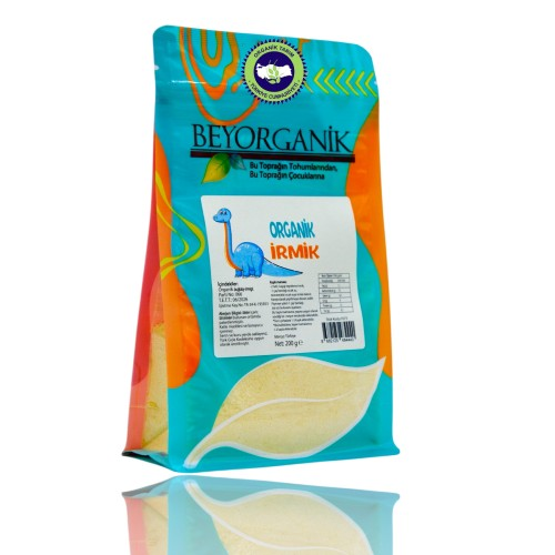 Organik İrmik (200 gr) Beyorganik (Pestisit ve Aflatoksin Analizli)