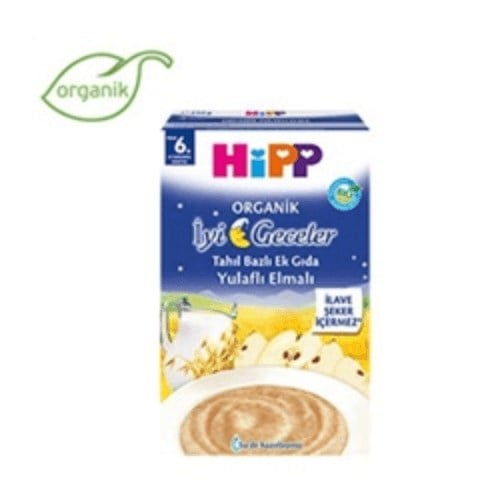 Organik İyi Geceler Sütlü ve Yulaflı Elmalı Ek Gıda (250 gr) Hipp
