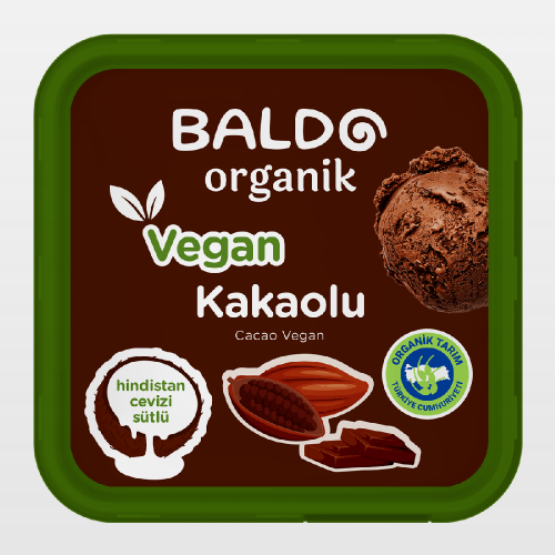 Organik Kakaolu Vegan Dondurma (400 gr) Baldo