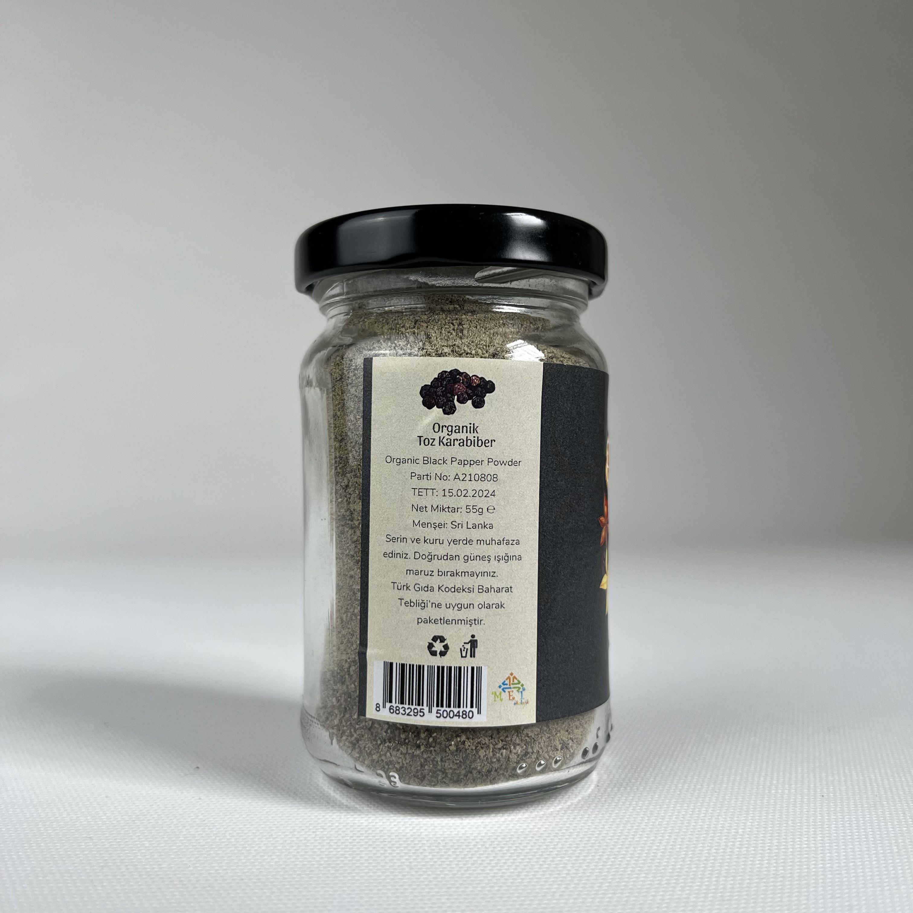 Organik Karabiber Tozu (55 gr) Doğal BiMarket