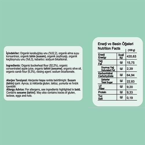 Organik Karabuğday& Keçiboynuzlu Çocuk Bisküvisi (50gr) Monn Bio