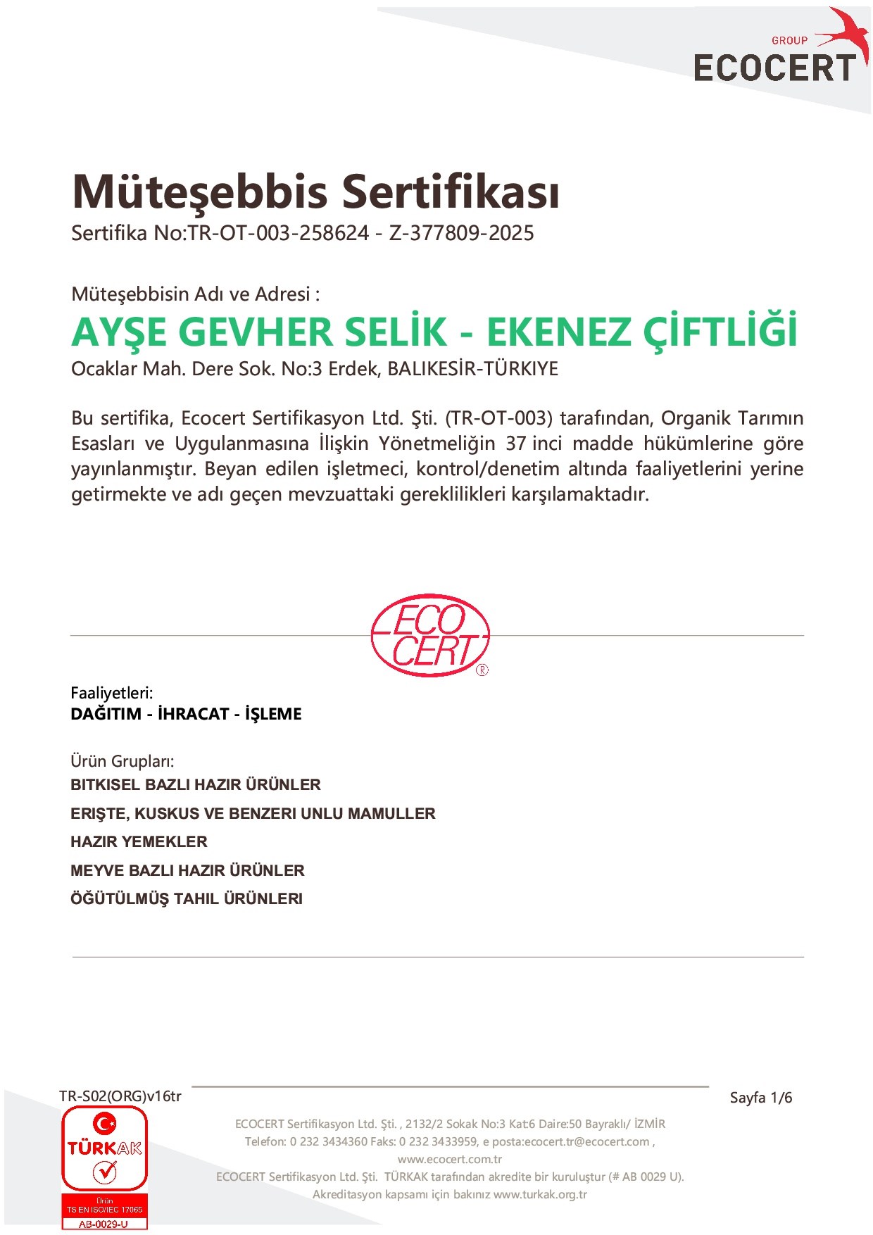 Organik Karışık Sebzeli Makarna, Rigatoni (250 gr) Hüma Organik