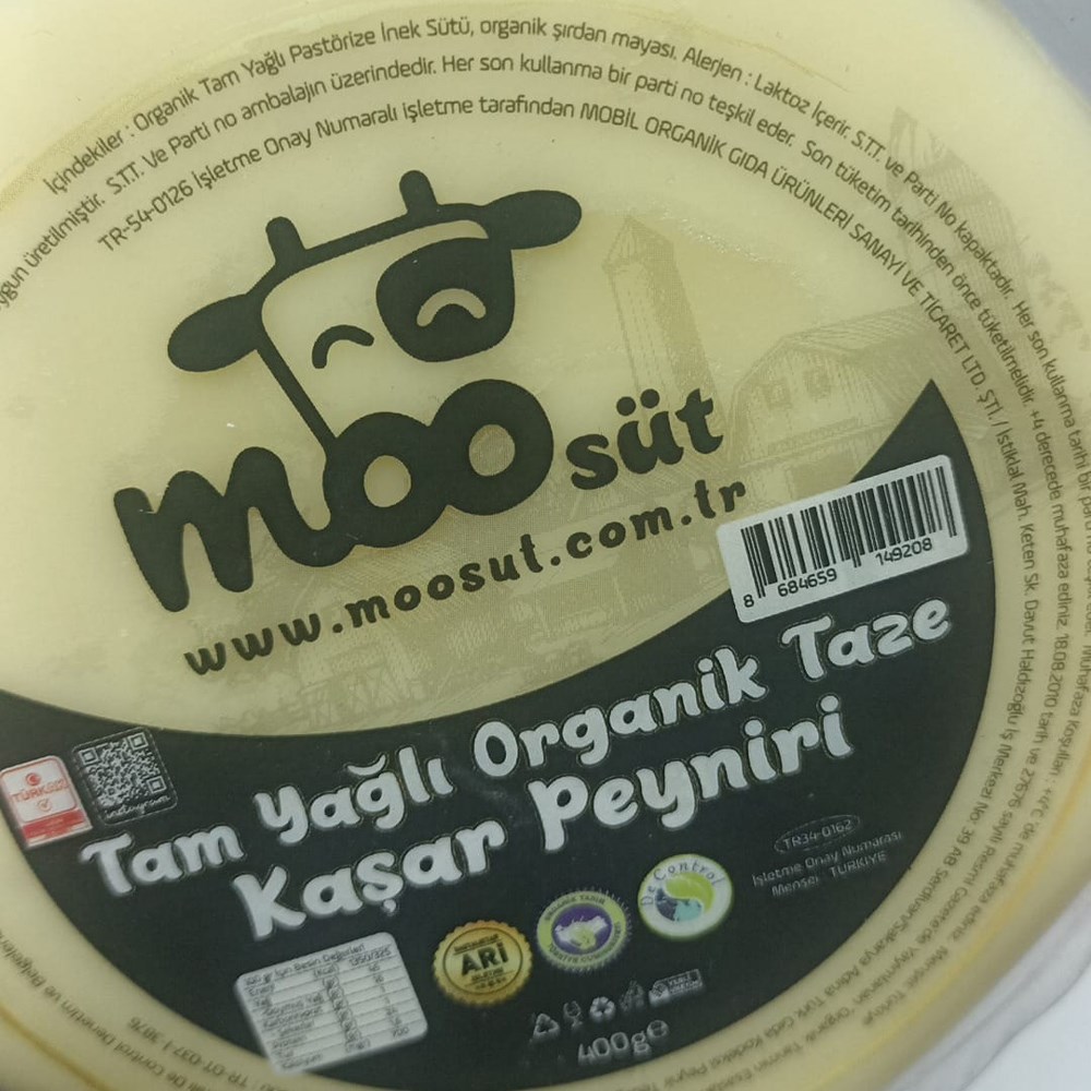 Organik Kaşar Peyniri (400gr) MOO
