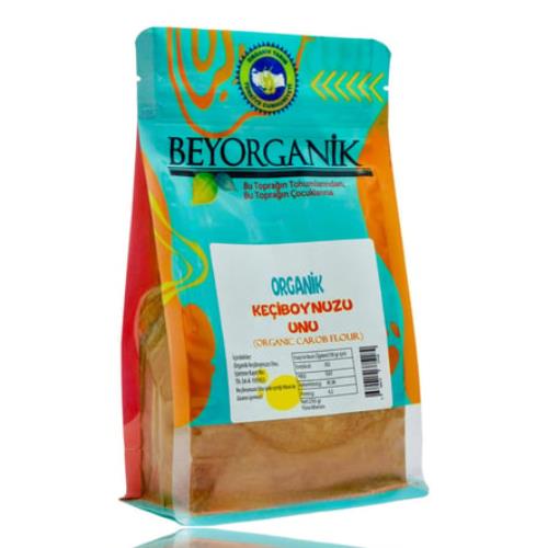 Organik Keçiboynuzu Unu-Jelatin Ambalaj (250 gr) Beyorganik(Pestisit ve Aflatoksin Analizli)