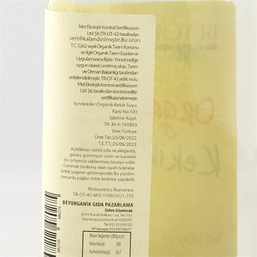 Organik Kekik Suyu (180 gr) Beyorganik