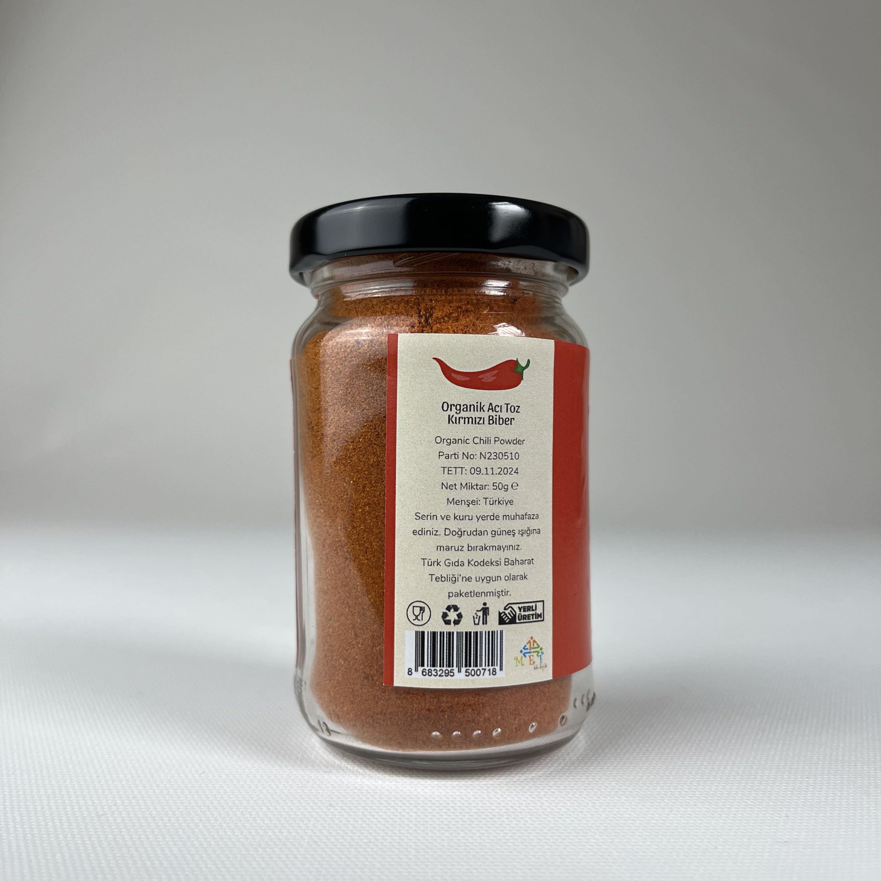 Organik Kırmızı Toz Acı Biber (50 gr) Doğal BiMarket