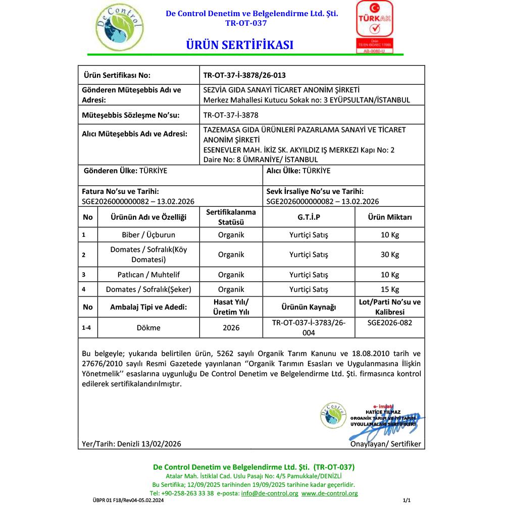 Organik Köy Domatesi,Çirkin (500) Okan Sevinç