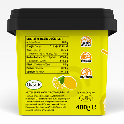 Organik Limonlu Dondurma (400 gr) Baldo