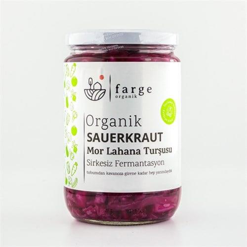 Organik Mor Lahana Turşusu, Sauerkraut (600 gr) Farge