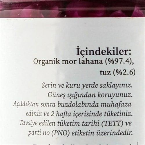 Organik Mor Lahana Turşusu, Sauerkraut (600 gr) Farge