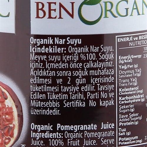 Organik Nar Suyu (946 ml) Benorganic