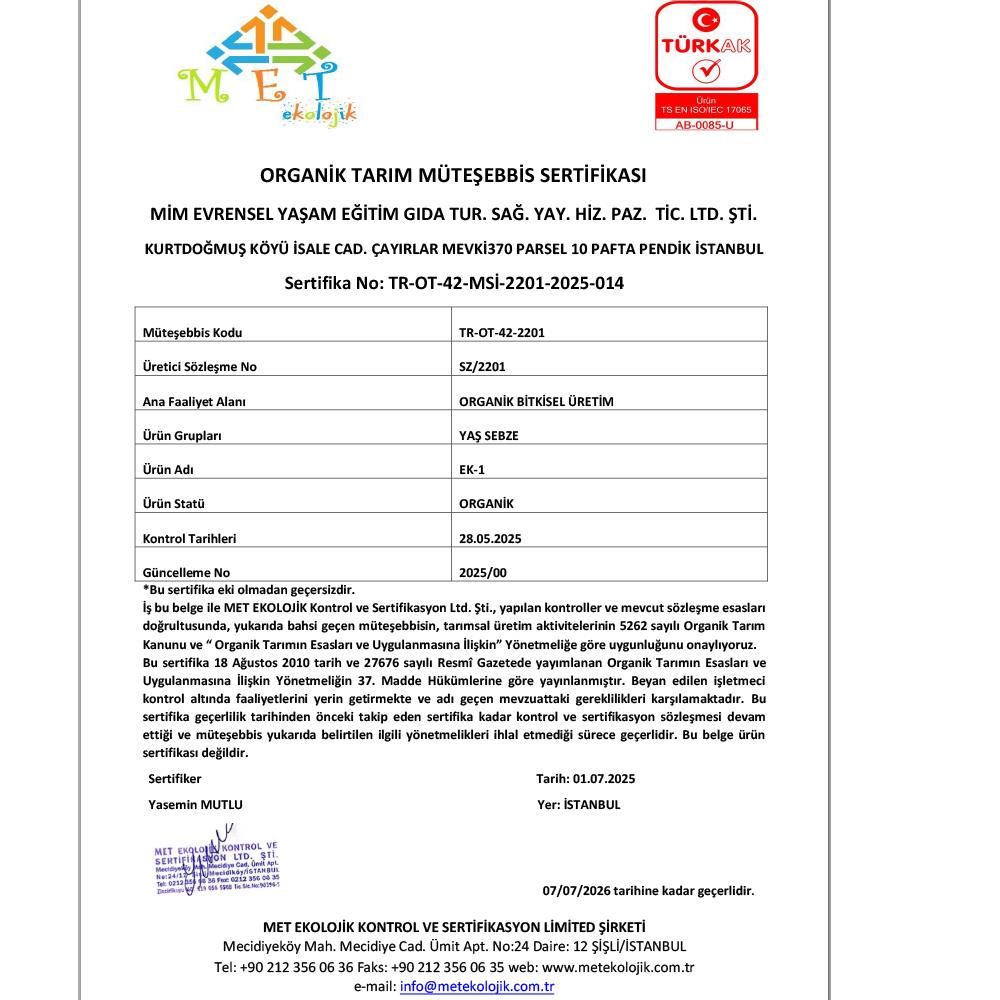 Organik Patates (3 kg) Kurtdoğmuş Çiftliği