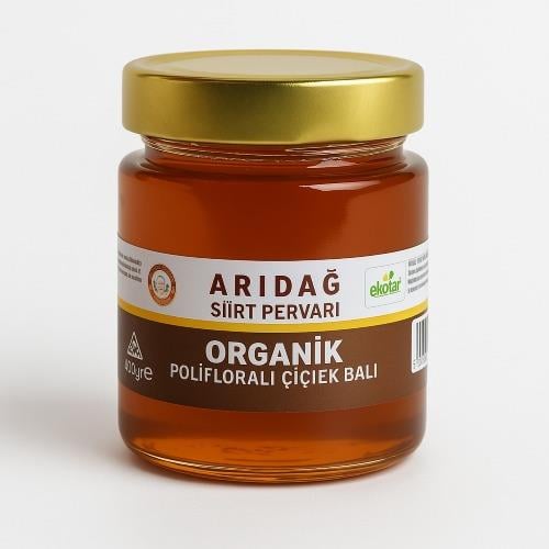 Organik Pervari Yayla Süzme Çiçek Balı (430 gr) Arıdağ
