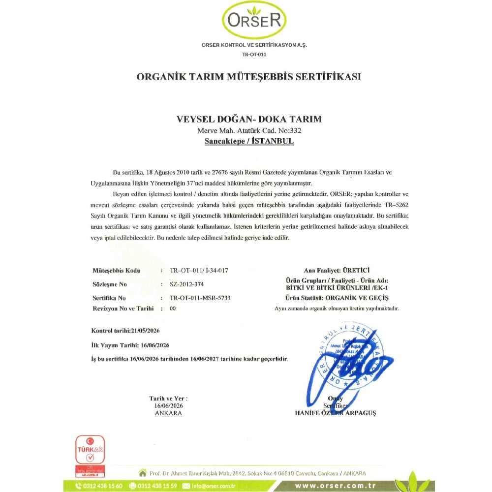 Organik Roka (demet) Doka Tarım