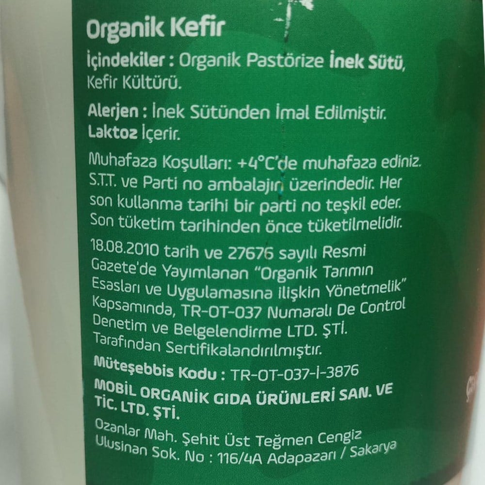 Organik Sade Kefir (1lt) MOO