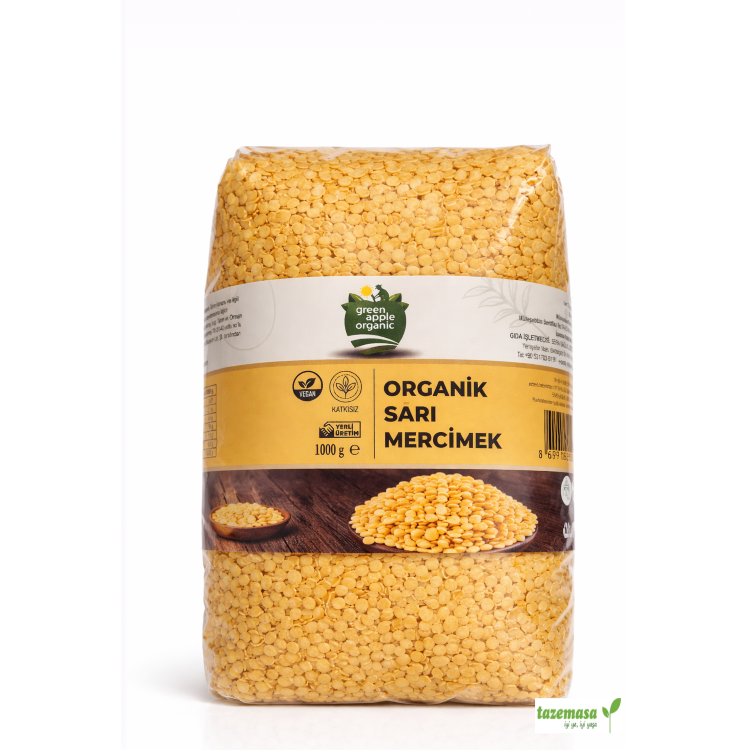 Organik Sarı Mercimek ( 1 Kg ) Green Apple