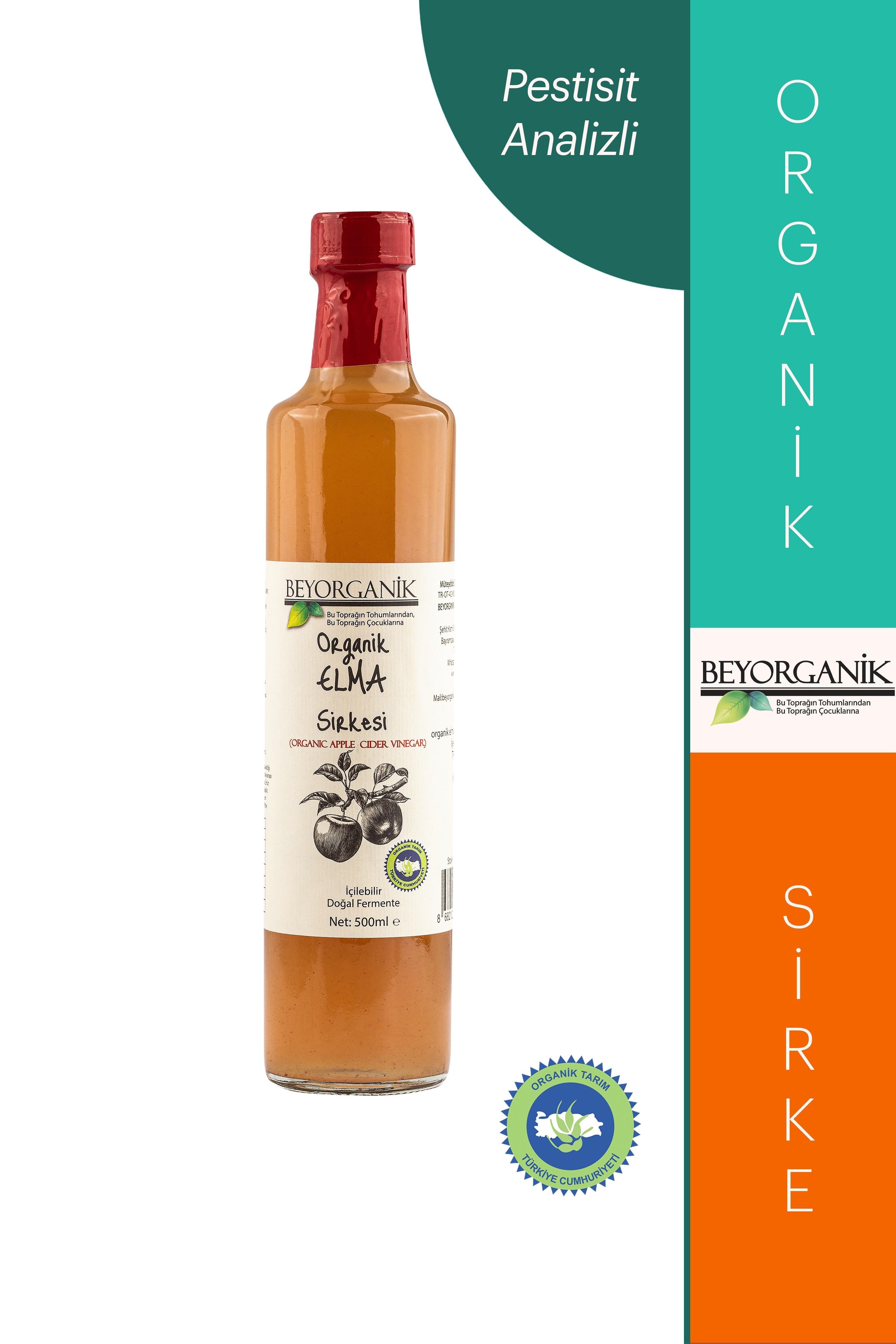 Organik Sirke Elma (500 ml) Beyorganik(Pestisit ve Ağır Metal Analizi)