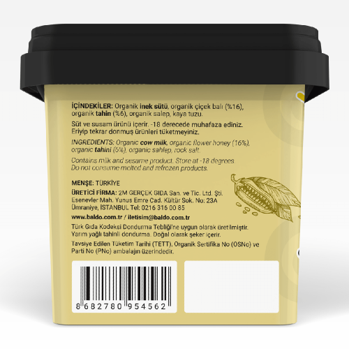Organik Tahinli Dondurma (400 gr) Baldo