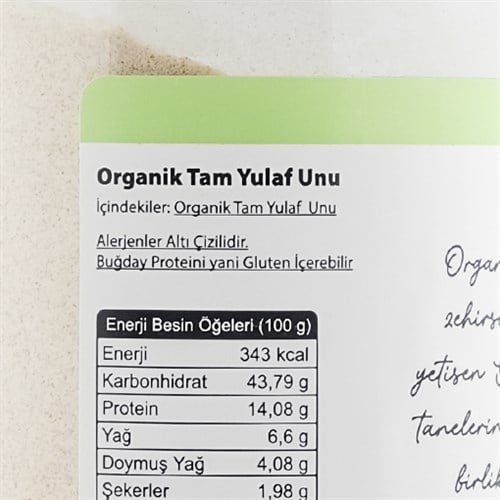 Organik Tam Yulaf Unu (200 gr) OG