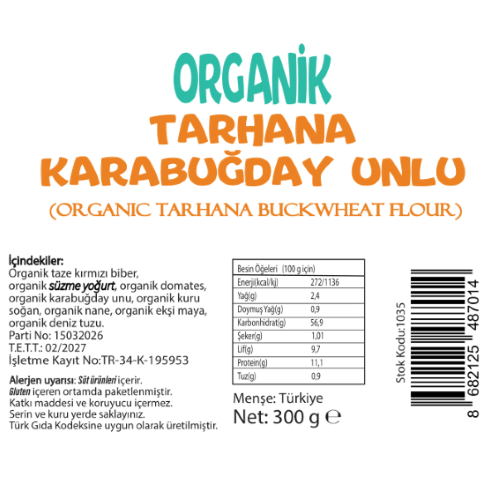 Organik Tarhana Karabuğday Unlu (300 gr) Beyorganik
