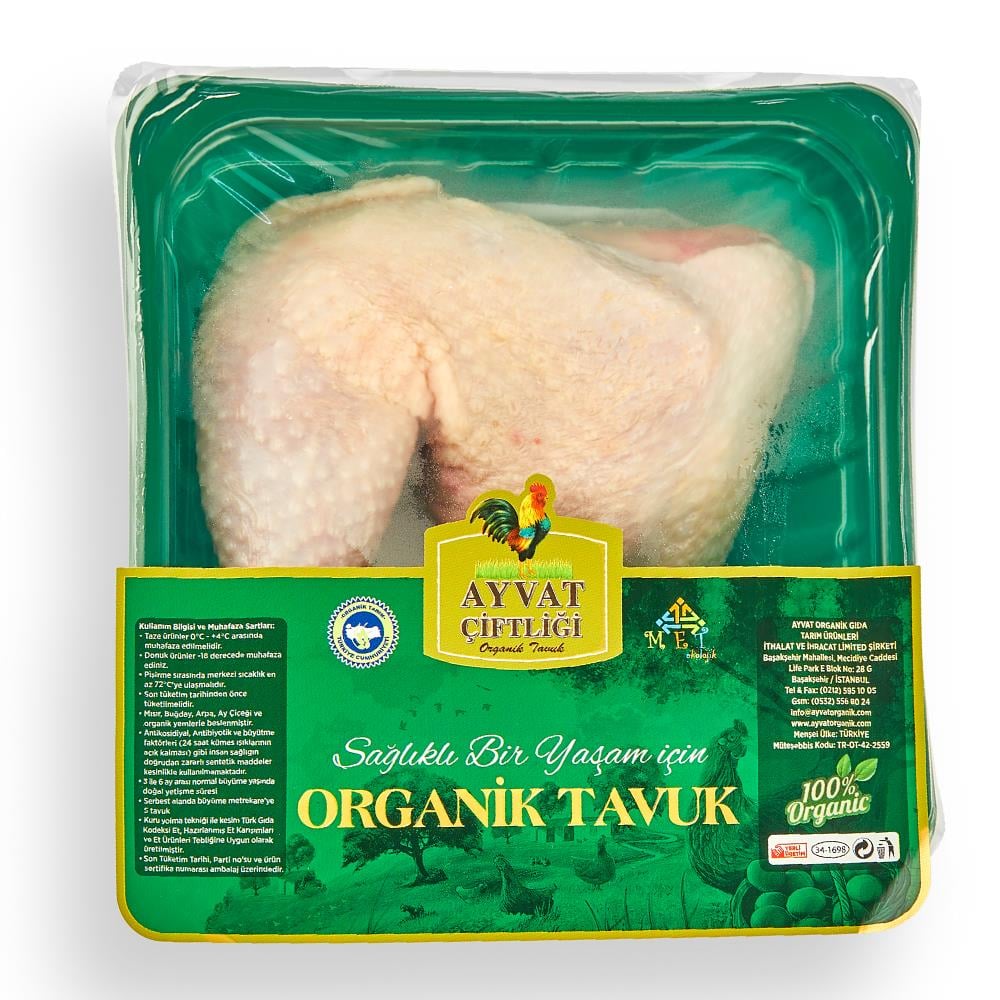 Organik Tavuk Kalçalı But (800 gr) Ayvat Çiftliği