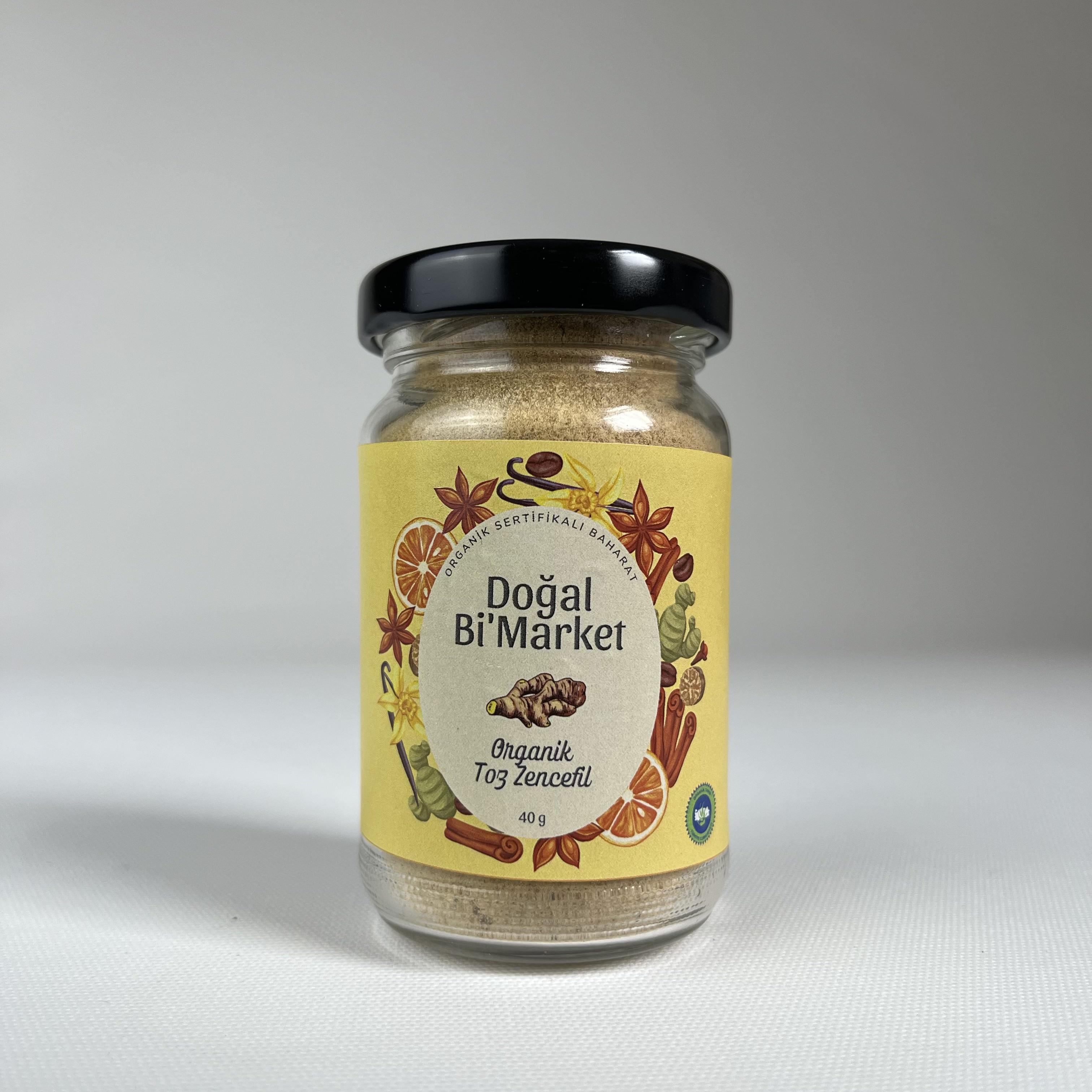 Organik Toz Zencefil (40 gr) Doğal BiMarket