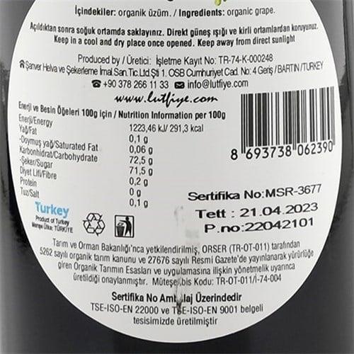 Organik Üzüm Pekmezi (280 gr) Lutfiye