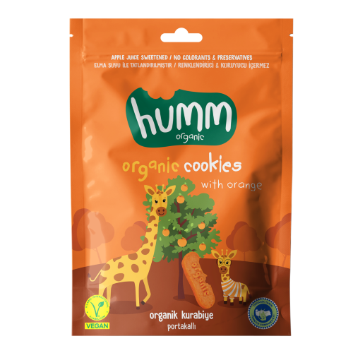 Organik Vegan Portakallı Kurabiye (55 gr) Humm