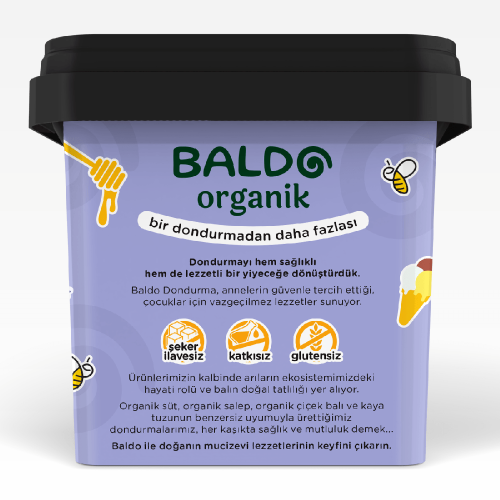 Organik Yaban Mersinli Dondurma (400 gr) Baldo